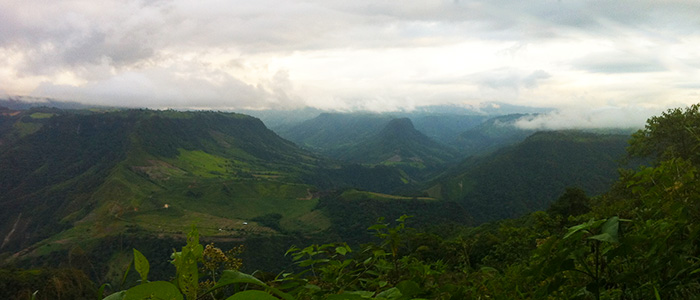 Vue sur les montagnes équatoriennes