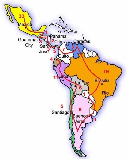 mexique carte amérique du sud